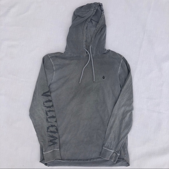 VOLCOM HOODIE SWEATSHIRT GRAY SIZE M - Picture 10 of 13